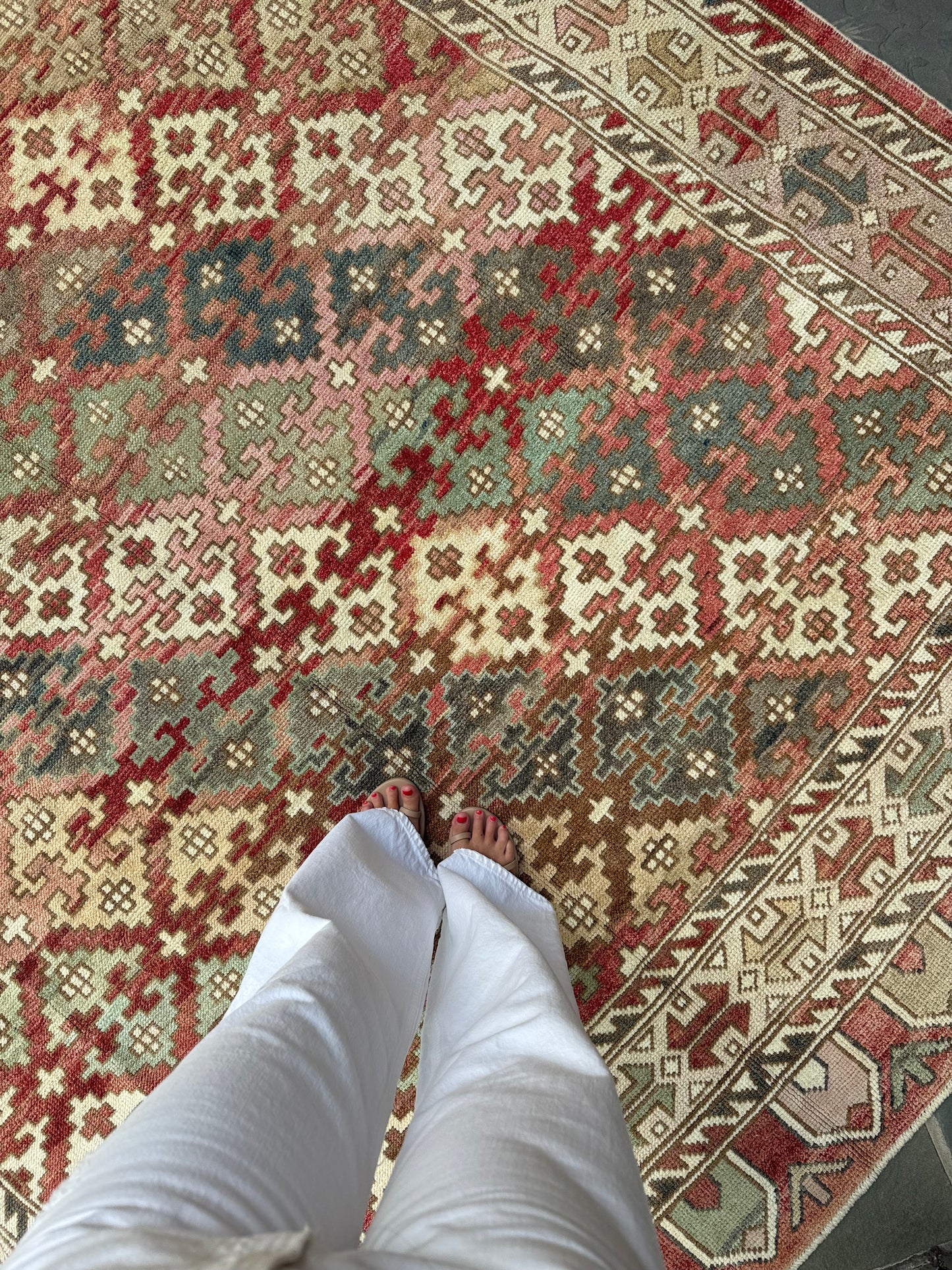 7.10x9.10 Old Wool Turkish Oushak