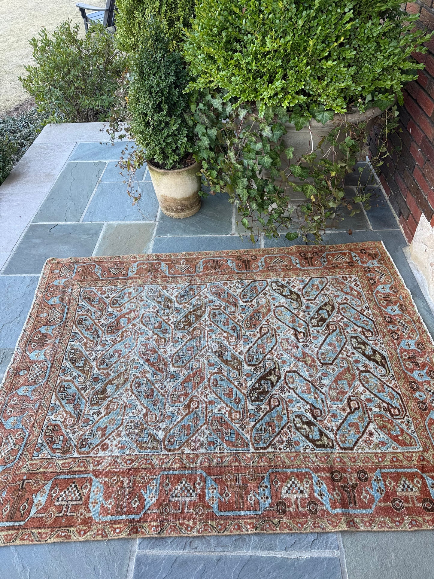 4.5x5.9 Antique Afshar circa 1930