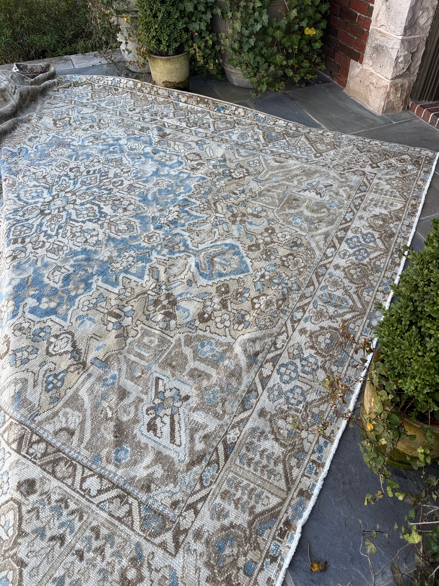 9.7x12.2 Antique Persian Heriz