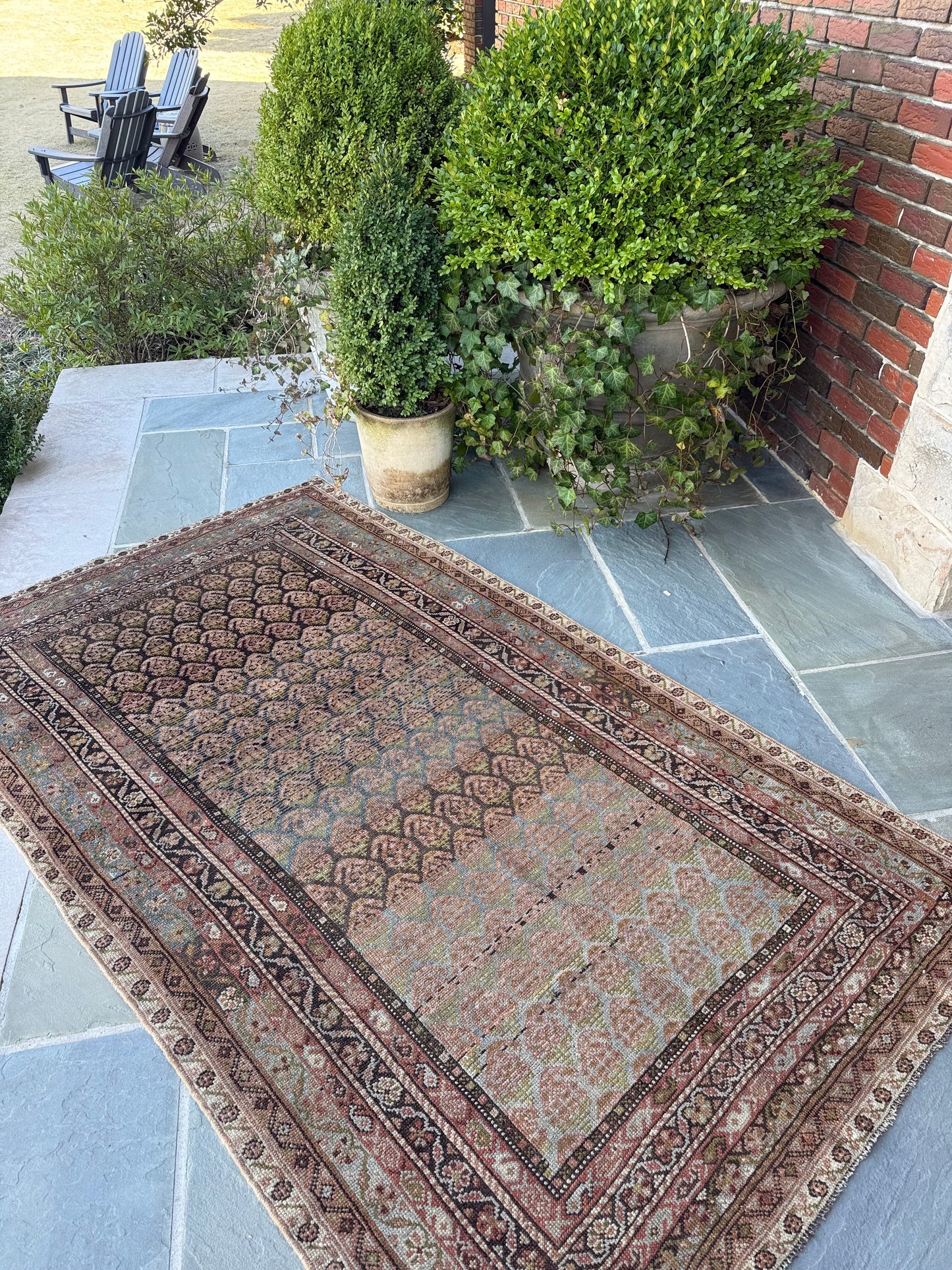 4.5x7.6 Antique Kurdish circa 1930