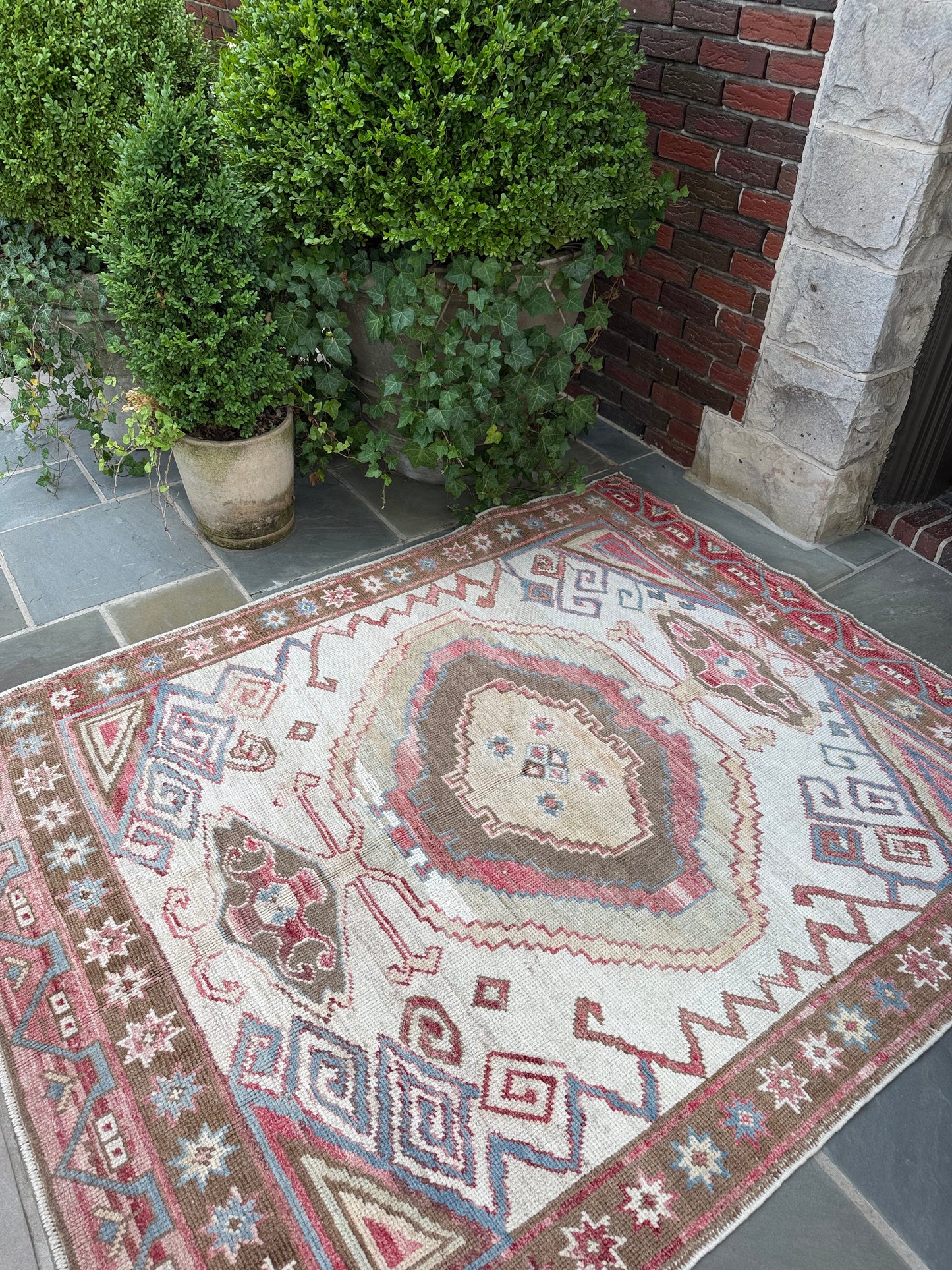 5.2x6.4 Old Wool Turkish Oushak