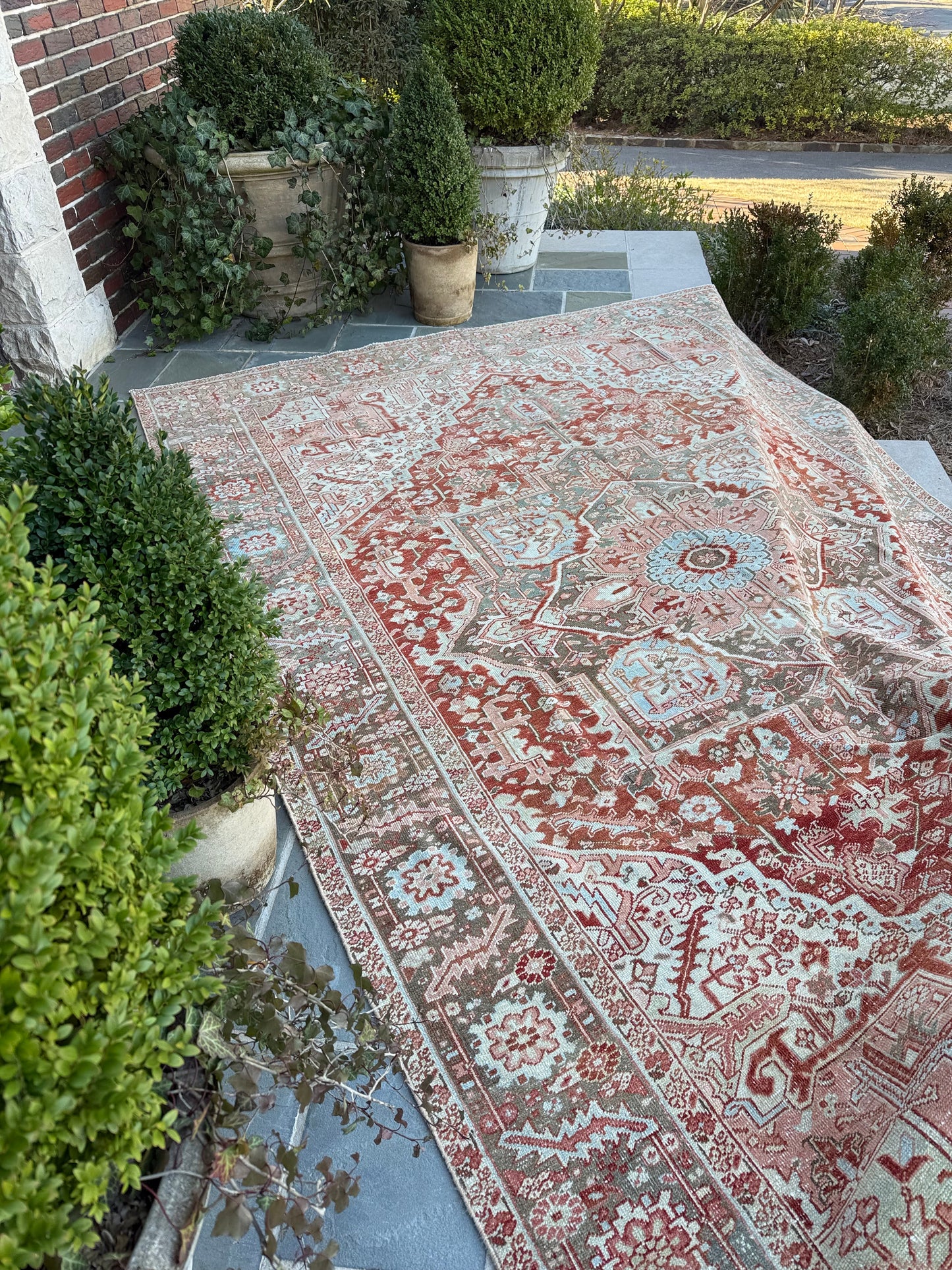 8.9x12.1 Antique Persian Heriz