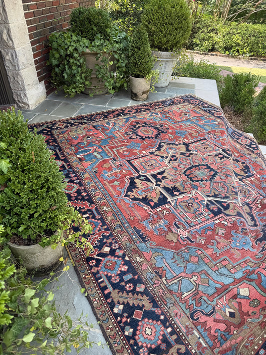 8.8x11.2 Antique Persian Heriz