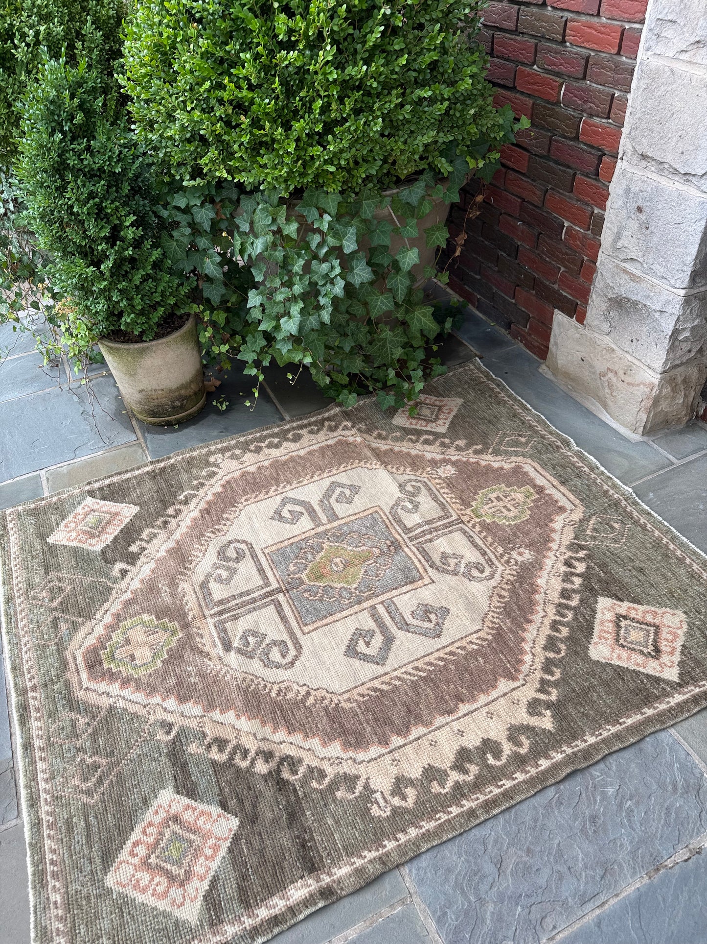4.5x5.5 Old Wool Turkish Oushak