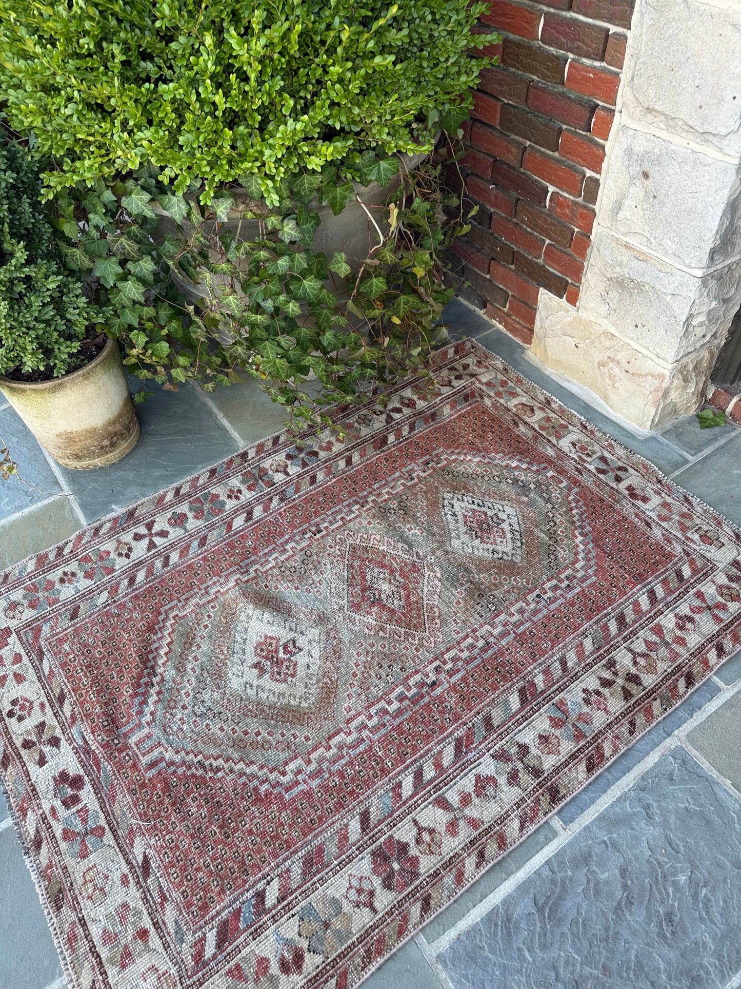 3.11x5.4 Antique Afshar circa 1940