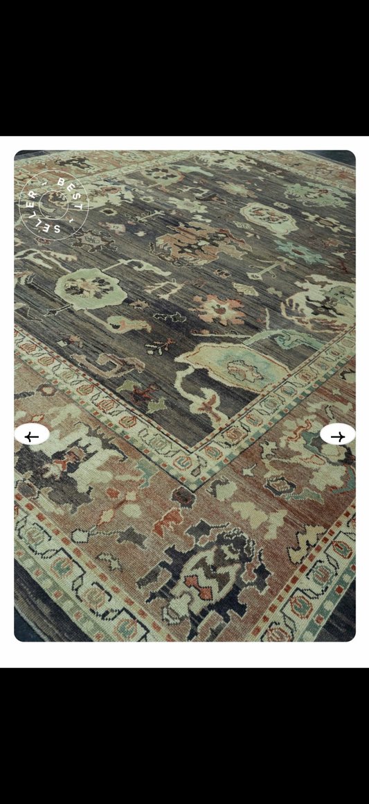 12.6x14.10 Antique Wool Turkish Oushak