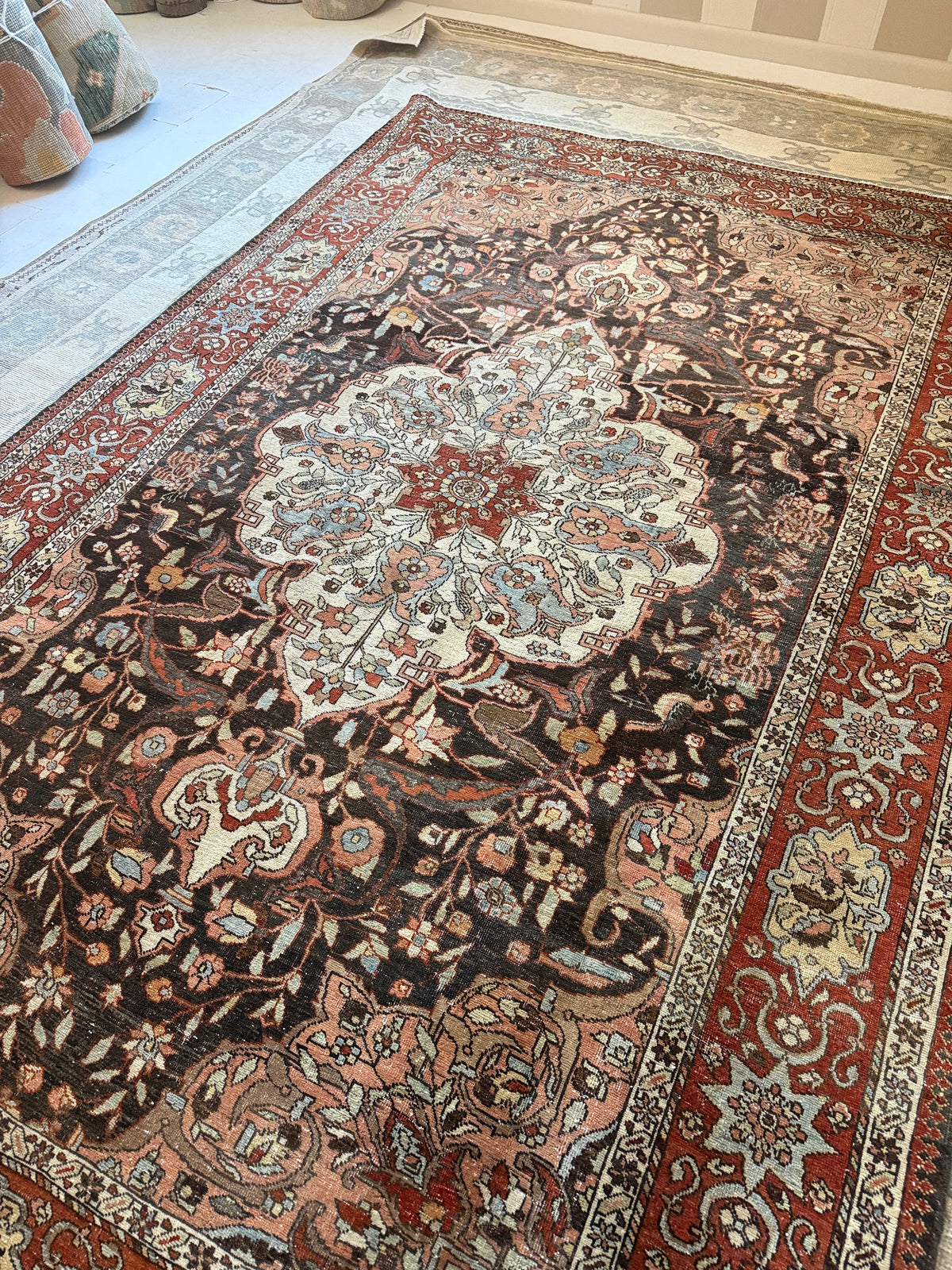 6.5x10 Antique Persian Saman Bakhtiari