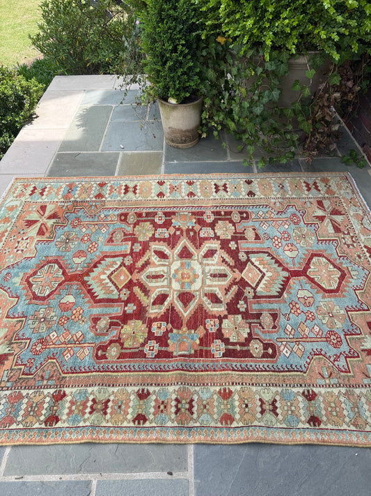 5.3x7 Antique Persian Heriz