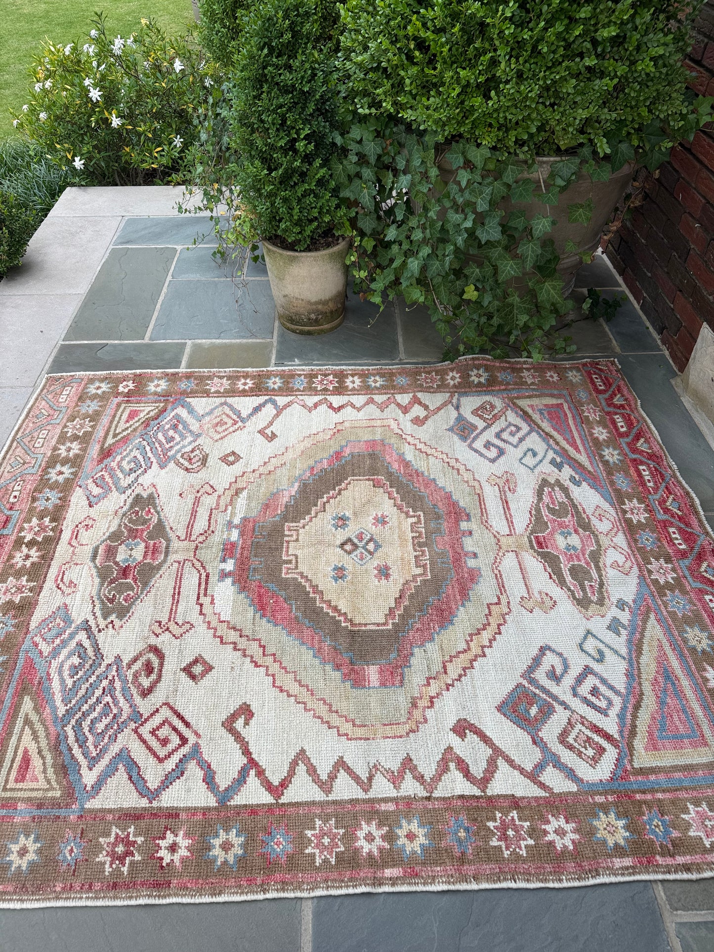 5.2x6.4 Old Wool Turkish Oushak